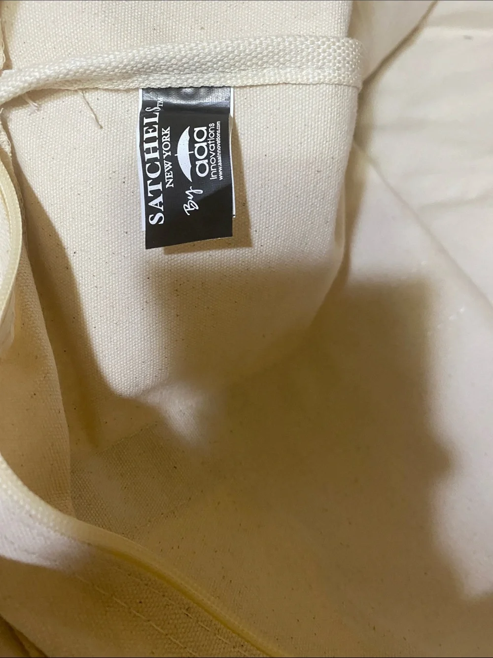 Canvas Tote Bag in Cream and Red unisex open to Offers New
